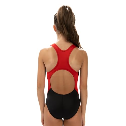 Dolfin Swimwear Athletic One Piece Swimsuit - Pro Racerback Straps and Keyhole Back for Training, Sports, and Fitness
