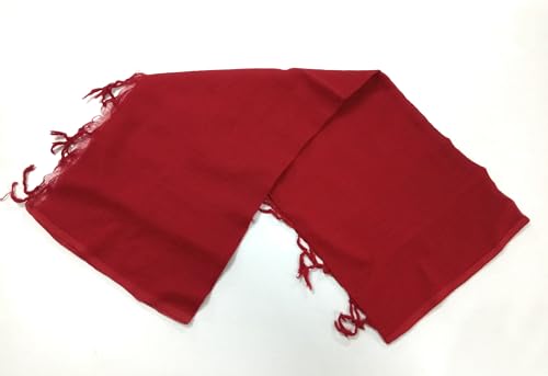 Image of Women Kota Doria Cotton Plain Full Length Dupatta - Soft, Light Weight and Transparent