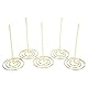 5 Stück Schreibtisch Quittung Halter, 6 Zoll Zettelspießer Rechnungsgabel Quittung Halter Spike Restaurant Scheckspindel Gerade Stange Papierhalter(Gold)