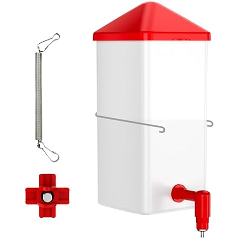 ZenxyHoC Baby Chick Waterer 0.26 Gal with Versatile- and Horizontal Nipple Drinker Cover
