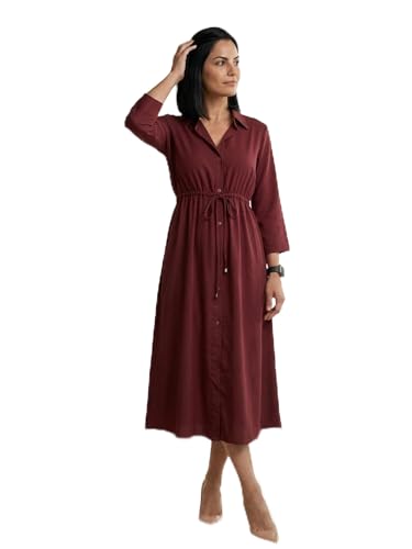 Robe longue pour femme légère et respirante en coton de coupe ligne A