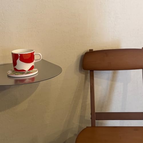 Table pliante murale acier inoxydable bureau flottant demi-cercle mur - 8