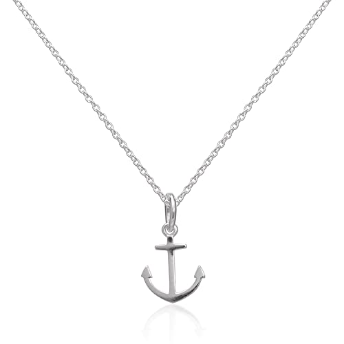 Collier et Pendentif Ancre en Argent 925/1000-41cm