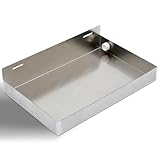 Blulu 給湯器排水パン 壁取り付け タンクレス ステンレススチール ヒーターパン 20インチ x 13インチ x 2.5インチ 水によるダメージ防止 漏れなし 溶接 防水