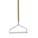 Kent & Stowe Langstiel Gartenrechen – Garten-Harke aus Edelstahl, ideal für alle Böden, Gärtner-Rechen mit Stiel aus Eschenholz, Länge: 158 cm