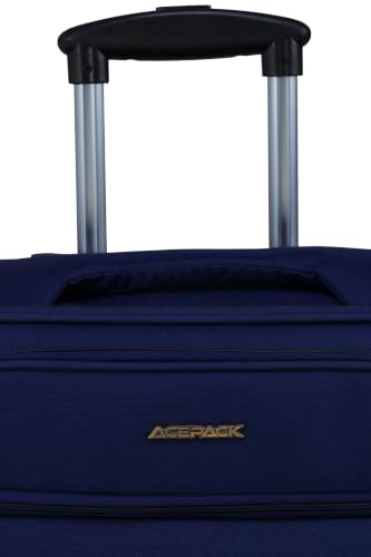 Image of Verage Acepack Berlin Polyester Four Wheels Laptop Trolley /Travel Bag Overnigter Luggage (Blue)