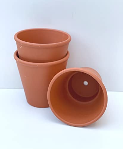 Spang Classic Terracotta Rosen Plant Pots 18cm W x 20cm (ROS18) Pack of 3