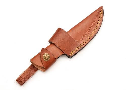 Hunting Hunts Handmade Genuine Cowhide Leather Knife Sheath, Horizontal Compact Carry, Heavy Duty Universal Cover, 9.5 x 5.5 x 1.75 inches (Brown, 5-Inches)