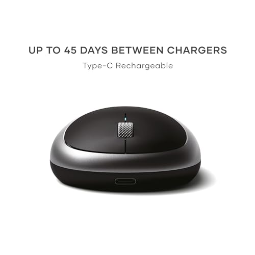 Satechi Aluminum M1 Bluetooth Wireless Mouse with Rechargeable Type-C Port (Space Gray)