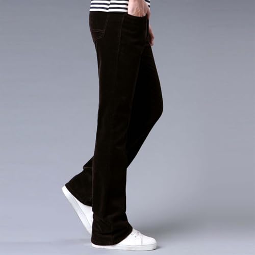 Corduroy Pants Men Boot Cut Slim Fit Stretchy Work Pants 60s 70s Disco Outfits for Men Casual Pants2