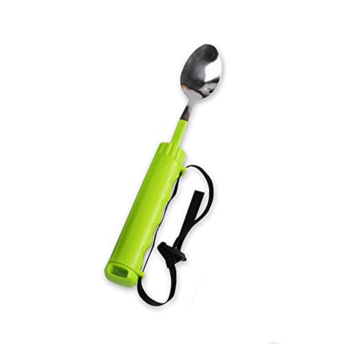 Universal Ancianos Adaptive Eating Aid Vajillas Discapacidad Anti-Shake Fácil Agarre Cuchara Tenedor Utensilios Fácil De Usar Juego De Cubiertos for Artritis Accidente Cerebrovascular Parkinson,Cuchar
