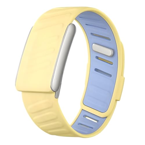 Image of Premium Sports Strap for Whoop 5.0 - One & Peak 2025 Released Band Replacement Strap Accessory | Soft Felt | Silicone Band for Fitness (Device Not Included) (Yellow Indigo)