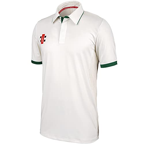 CHEMISE Gray-Nicolls PRO PERFORMANCE MANCHES COURTES - IVOIRE/VERT (XL) Cover