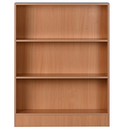 Image of DeckUp Muvo 3-Shelf Engineered Wood Book Shelf and Display Unit (Bavarian Beech, Matte Finish)