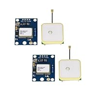 2 Stück GPS Modul,GY-NEO6MV2 NEO-6M GPS-Flugsteuerungsmodul 3V-5V mit superstarker Keramikantenne für Arduino EEPROM APM 2.5