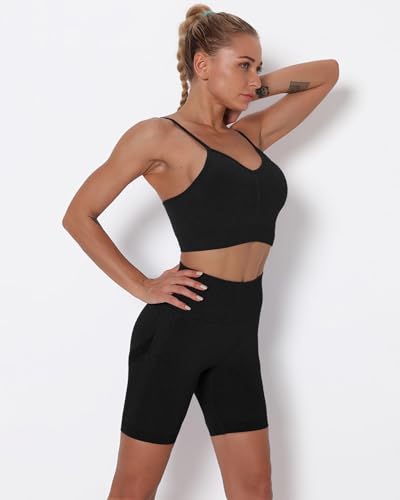 Image of Women's Gym Shorts Booty Scrunch High Wasit Seamless Sports Shorts Workout Push Up Shorts Cycling Fitness Running Shorts
