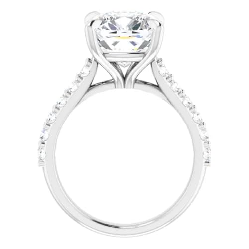 Moissanite Engagement Ring Set, 1-7 CT Solitaire Wedding Ring, 10k 14k 18k Gold & 925 Silver Solitaire Anniversary Promise Ring for Women4