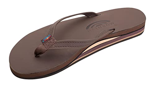 Image of Rainbow Sandals Women's Double Layer, Narrow Strap, Leather Sandals w /Arch