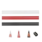 Lonwiner 6 Stück Schneiderkreidestift, Nähzubehör Schneiderkreide Kartonschneider Pastellkreide Stoffmalstifte Textilstifte Weiß, 3 Farben