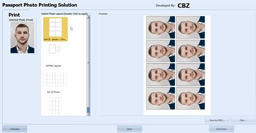 COMPUTER BAZAR Passport Size Photo Printing Software | Print Passport Photos in Just 2 Minutes | Different Template (License Key Card) - Image 5