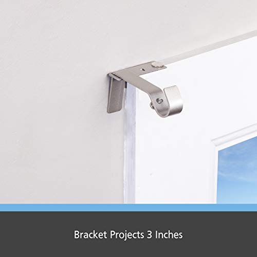 Kenney Fast Fit 5/8" No Measure Curtain Rod Brackets, Set of 2