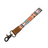Aztec Keychain Wristlet Strap - Aztec Print Wrist Lanyard for Keys Key - Car Key Chain - Native American Phone Wristlet Keychain for Wallet Purse - Holiday Gift - Christmas Stocking Stuffers