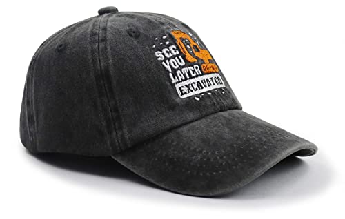 Toddler Baseball Hat For Boys Girls Age 2-8, Cute See You Later Excavator Party Decor Hat, Adjustable Cotton Embroidered Sun Cap For Kids, Funny Gifts For Birthday Christmas Halloween Thanksgiving #TOP3