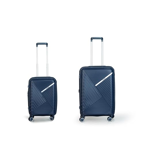Image of CRUISE Midnight Blue Travel Trolley Bags Set (20+24 Inch)| Hard Shell Expandable Suitcases with 8 Spinner Wheels & TSA Lock | Cabin and Check-in Lightweight Luggage Bag | Adjustable Handle (Set of 2)