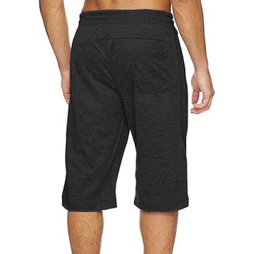 JEShifangjiusu Men's Casual Baggy Knee Length 3/4 Pants Jogger Athletic Capri Pant Casual Shorts Below The Knee3