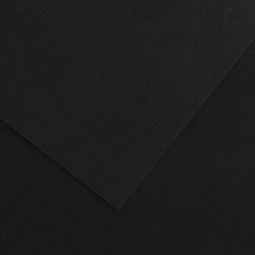 Papel Colorido A4 120g/m², Canson, 66661237, Preto, 15 Folhas