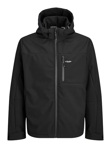 JACK & JONES Jacket Jjnorth Chaqueta Softshell, Negro, x_l Hombres