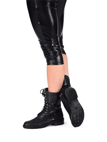 Girls Combat Boot,SWAGCBLK04.0,Black,04.02