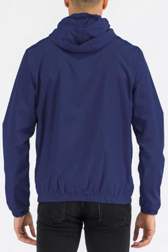 Image of WEIV GEAR Men's Full Zip Hooded Lightweight Windbreaker Anorak Jacket