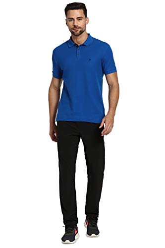 Image of Van Heusen Men's Track Pant | Side Zipper Pockets |Mid-Rise| 4-way stretch | Super light for premium comfort | Cotton Blend | Breathable & Casual | Easy Stain Release| Anti-static fabric | Activewear | Drawstrings | Style 51042