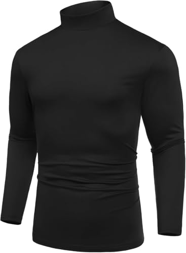 Image of DENIMHOLIC Men's Slim Fit T Shirt (TURT-BLACK-S Black S)