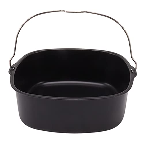 Cake para freidora, molde metálico antiadherente 18 cm con mango - Fácil limpieza, compatible con la mayoría de freidoras y hornos, ideal para repostería casera (8 pulgadas)