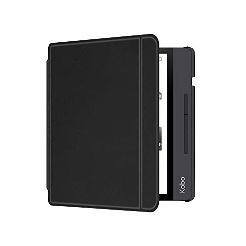 Lunso - sleepcover flip hoes - Geschikt voor Kobo Libra H20 (7 inch) - Zwart - Image 4