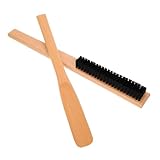 Beaupretty 2stücke Holzbürsten Set Mit Langem Griff Holz Kleiderbürste Und Schuhanzieher Für Hotels Gastzimmer Sanfte Stoffreinigung Knitterentfernung Reise Schuhhorn Geeignet Für Anzug Und s