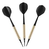 Hemoton 3Pcs Practice Pin Professional Copper Flights for Enhanced Accuracy and Balance Sports Supplies for Men and Women Black