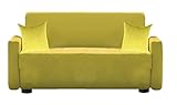 Ukaci Funda de sofá extensible, revestimiento de sofá, funda de sofá extensible, terciopelo (verde pistacho, 195 x 230)