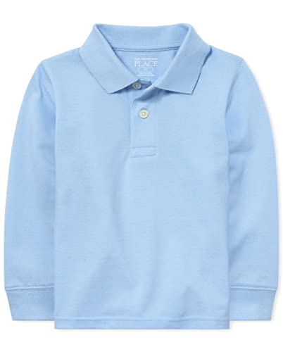 Image of The Children's Place boys Long Sleeve Pique Polo