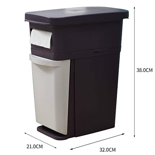 Vide-poches et poubelle de rangement violette multifonctionnelle pour interstice