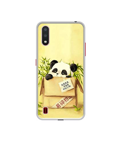 Image of Casotec Panda in Box Design Printed Silicon Soft TPU Back Case Cover for Samsung Galaxy M01