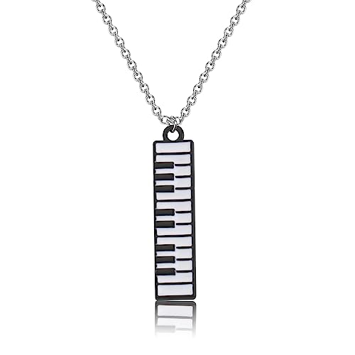 LQRI Piano Key Necklace - Pianist & Music Student Graduation Gift2