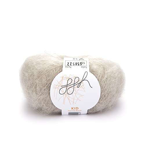 GGH Kid | Mohair wool - 25g wool as a ball - suitable for knitting | Colour 125 - Angora Rabbit GGH Kid | Mohair wool - 25g wool as a ball - suitable for knitting | Colour 125 - Angora Rabbit