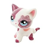LPSCB Custom-Made Flocked Pet Shop Toy Fuzzy Animal Figure Short Hair Cat Dog Collie Dachshund Great dane Cocker Spaniel (Pink #2291)