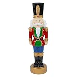 Sunnydaze 3ft Tommy The Toy Soldier Nutcracker Christmas Decoration - Polyresin Indoor or Outdoor Nutcracker Statue