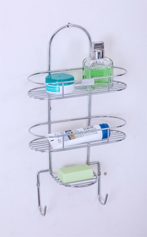 Sterling Bathroom Shelf Shower Caddy for Bathroom, Bathroom Accessories Organiser, Shampoo Holder with Soap Dish Holder