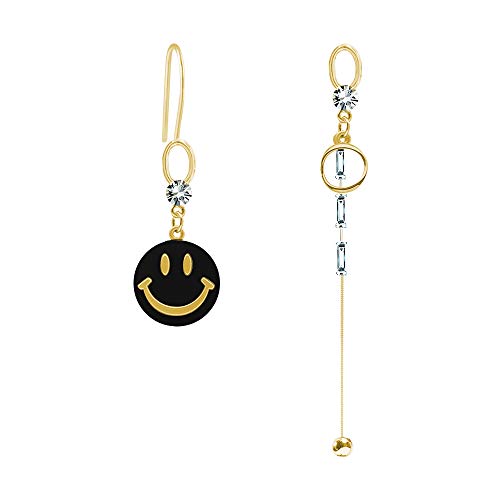 Preisvergleich Produktbild Ranikeer Ohrringe Damen, Smiley Design lange unregelmäßige Ohrringe, Personalisierter Modeschmuck für Frauen, Perfektes Geschenk zum Geburtstag Weihnachten Valentinstag