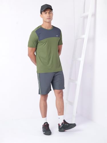 Image of Wildcraft Men's Solid Regular Fit Shorts| Mid Waist with Adjustable Drawcord